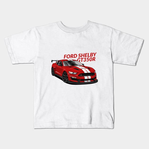 Ford Mustang Shelby Kids T-Shirt by aimey